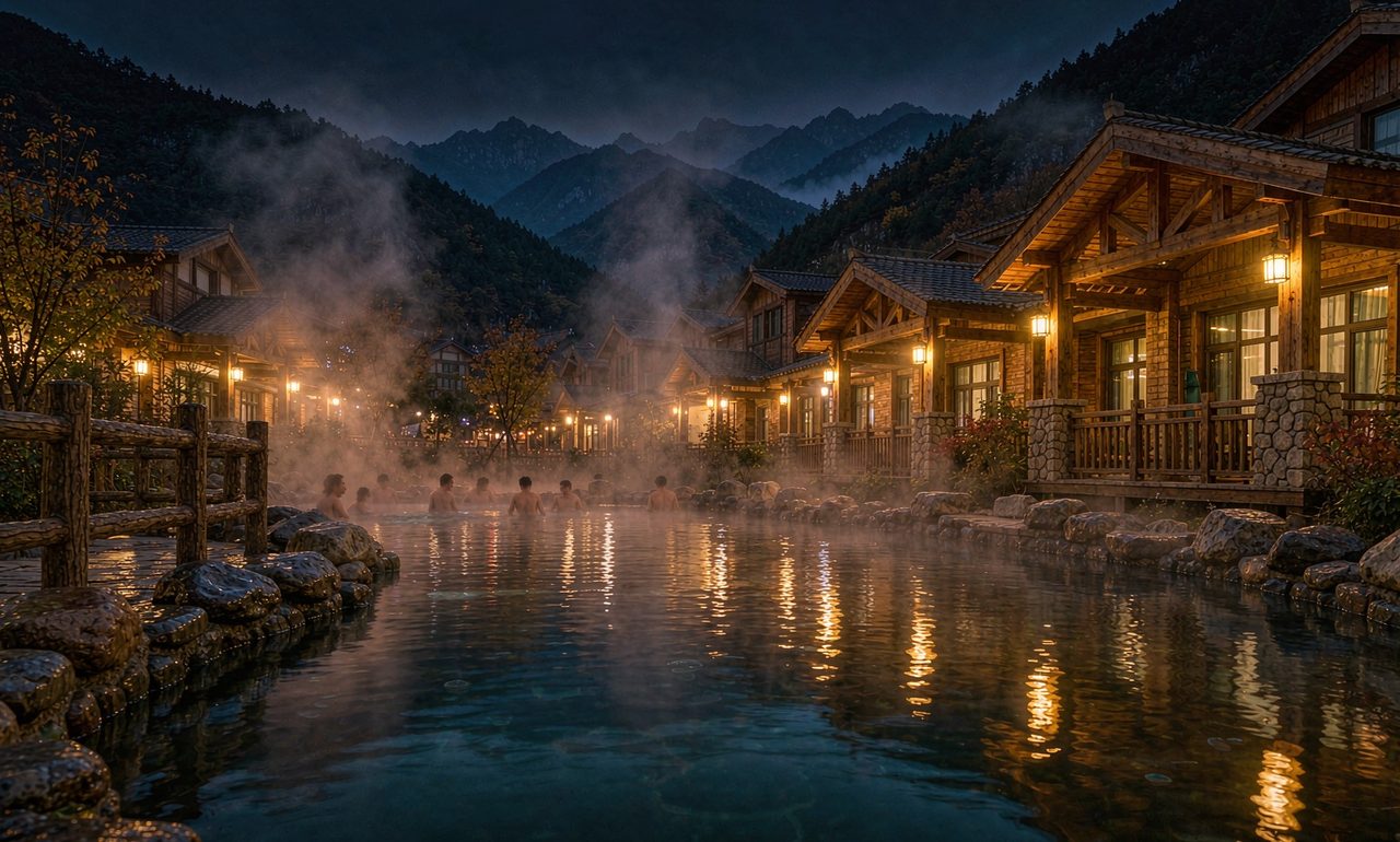 花水湾温泉小镇夜景