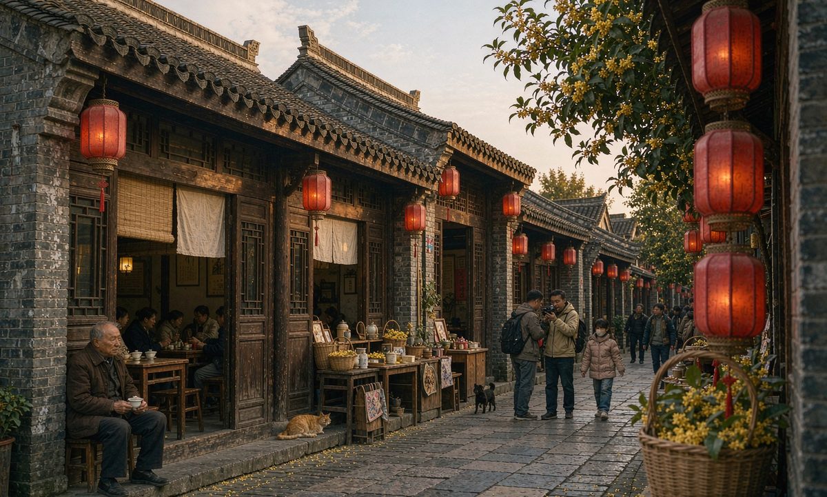 宽窄巷子清晨