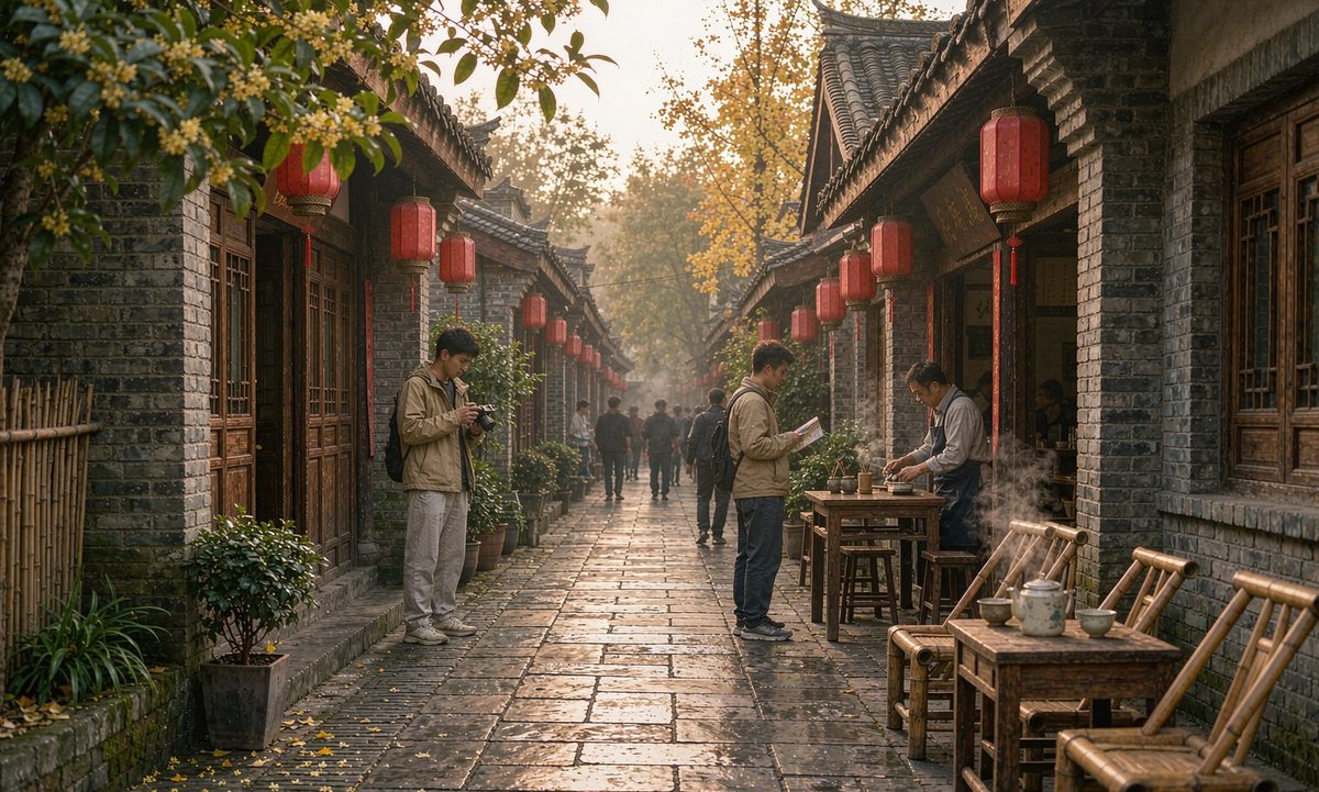宽窄巷子清晨