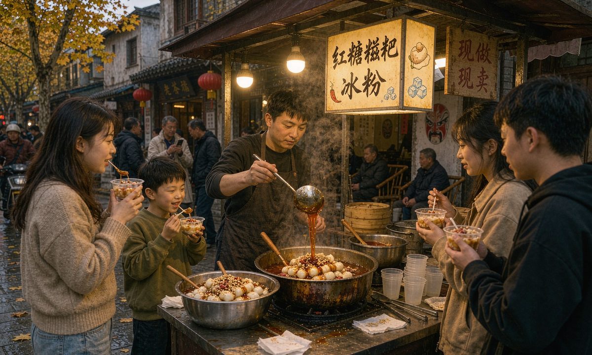 红糖糍粑冰粉