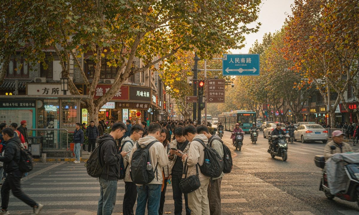 游客看导航