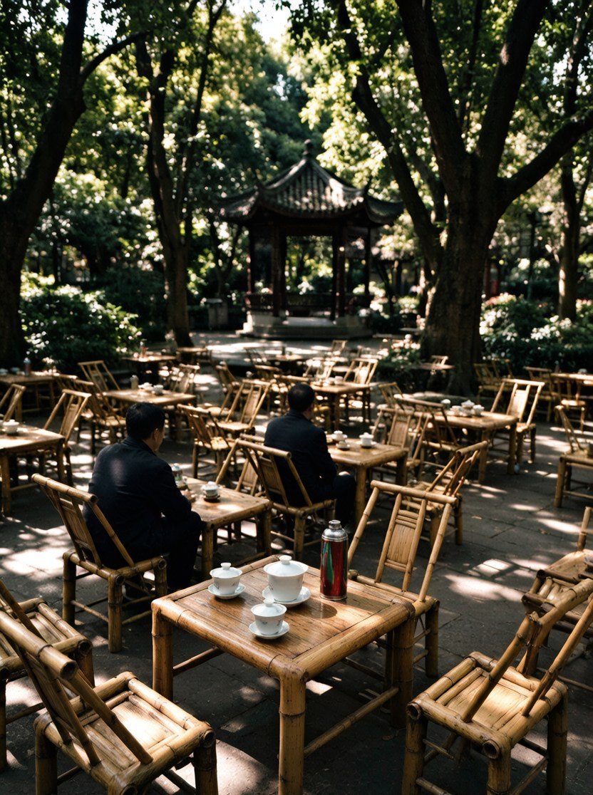 人民公园露天茶馆,成都带娃喝茶