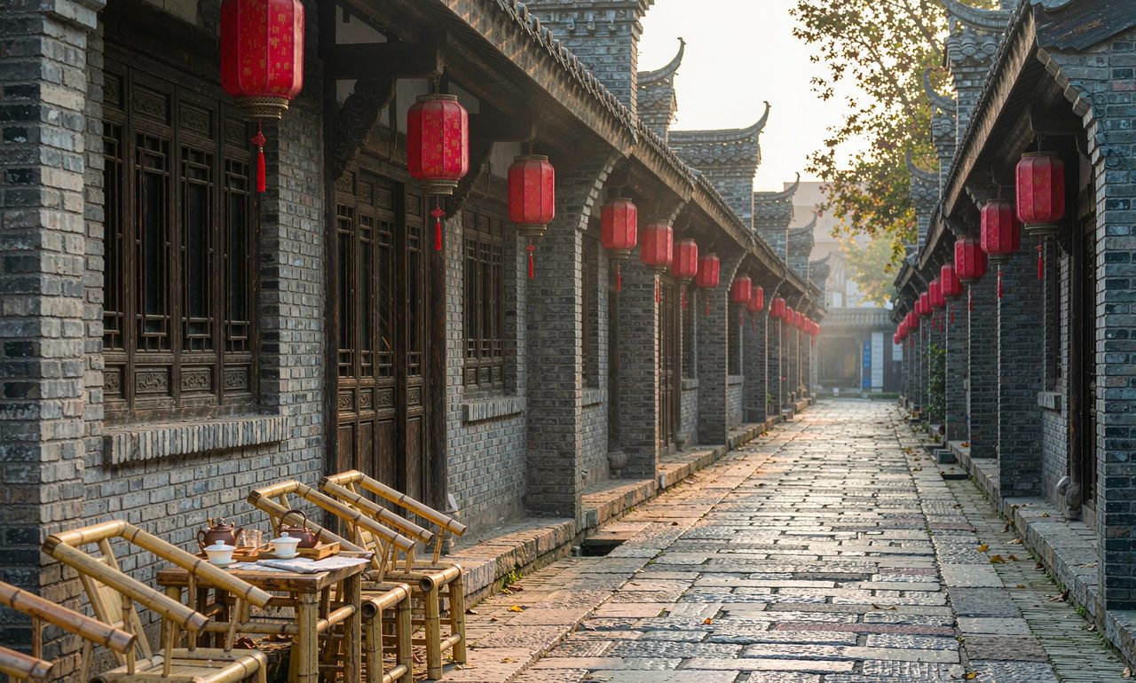 宽窄巷子清晨